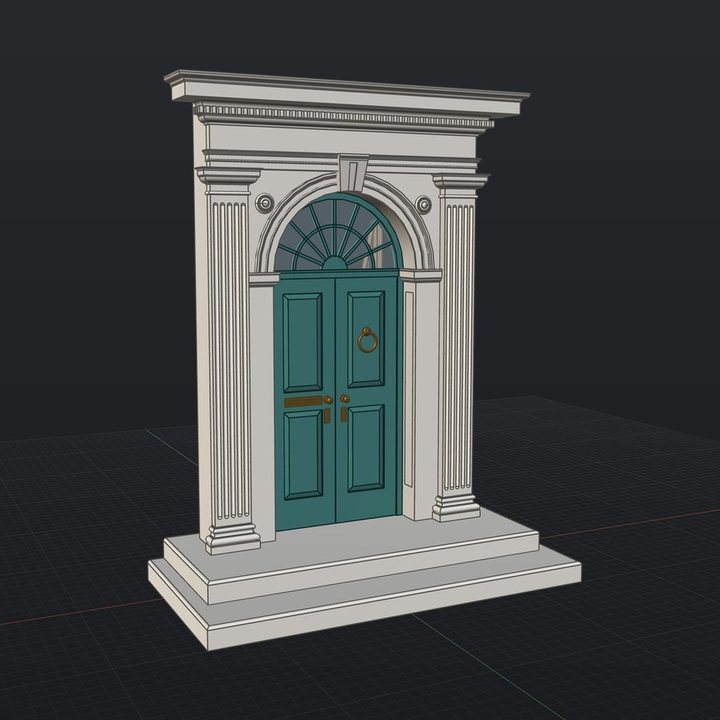 Archway set piece, modelled in Serpentine3D