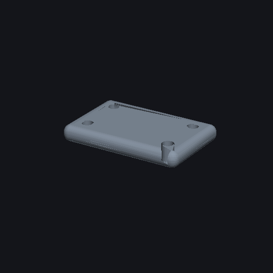 Filleted bracket — a plate with rounded corners and mounting holes